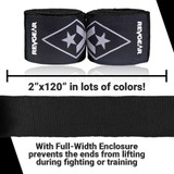 revgear Revgear Pro Series Elastic Hand Wraps | with Full Width Anti-Lift Enclosure |  2"x 120" 