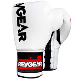 Revgear F1 Competitor Lace-Up Boxing Gloves White