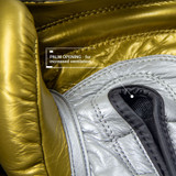 revgear Sentinel S3 Pro Leather Gel Padded Sparring Boxing Gloves - LIMITED EDITION 25 Year Anniversary - Silver/Gold 