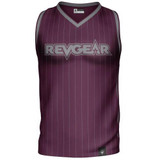 Revgear RG 96 Performance Jersey Burgundy/Grey Stripes