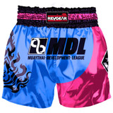 MDL Warrior Thai Shorts - Adult | Professional Muay Thai Gear Pink/Blue