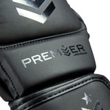 Revgear Premier Deluxe MMA Training Gloves, showing the glove's open palm design and wrist closure system