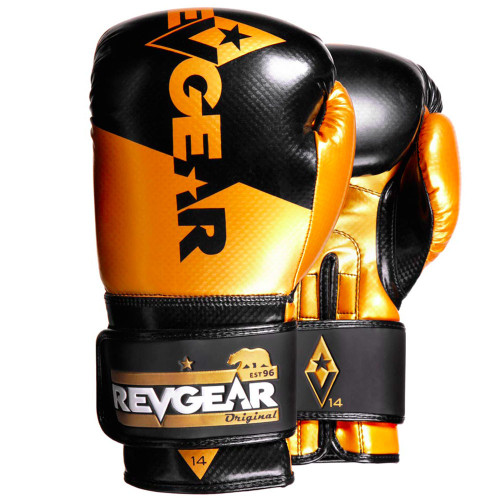 revgear Pinnacle P4 Boxing Gloves - Gold/Black 