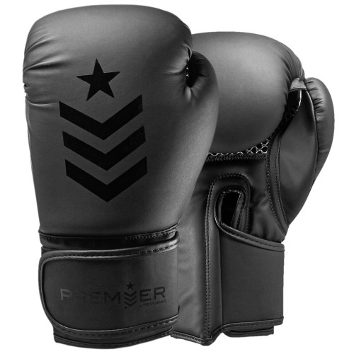 revgear Premier Deluxe Boxing Gloves - Black/Black 