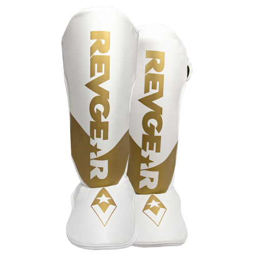 revgear Pinnacle P4 Shin Guards - White/Gold 