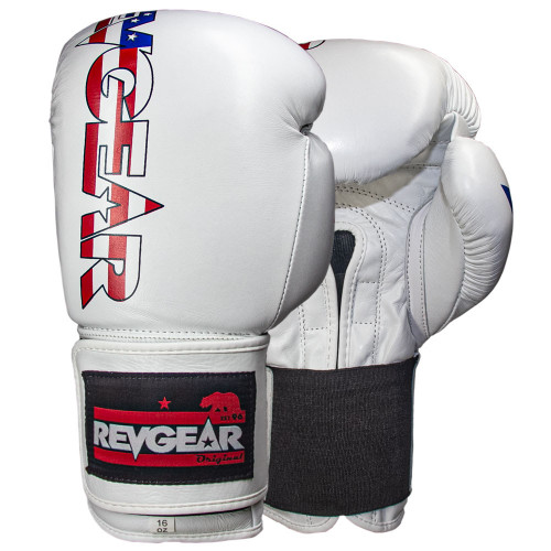 revgear Sentinel S3 Pro Leather Gel Padded Sparring Boxing Gloves - LIMITED EDITION - White USA 