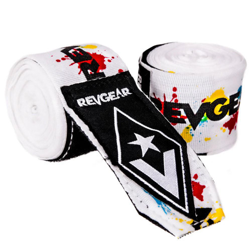 revgear Revgear Pro Series  Elastic Hand Wraps | Splatt White |  2"x 180" 