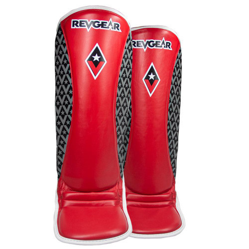Revgear Superlite MMA Shin Guards | Lightweight Agility for MMA & Kickboxing Red