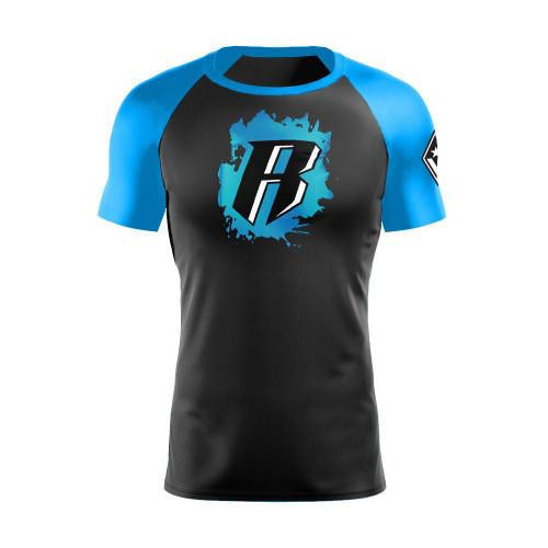 Revgear Youth Short Sleeve Compression Rash Guard for BJJ & MMA Blue