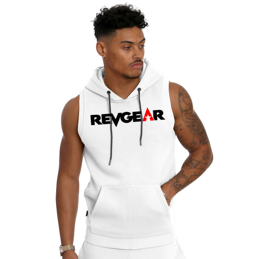 Image of Sleeveless Pullover Hoody - White