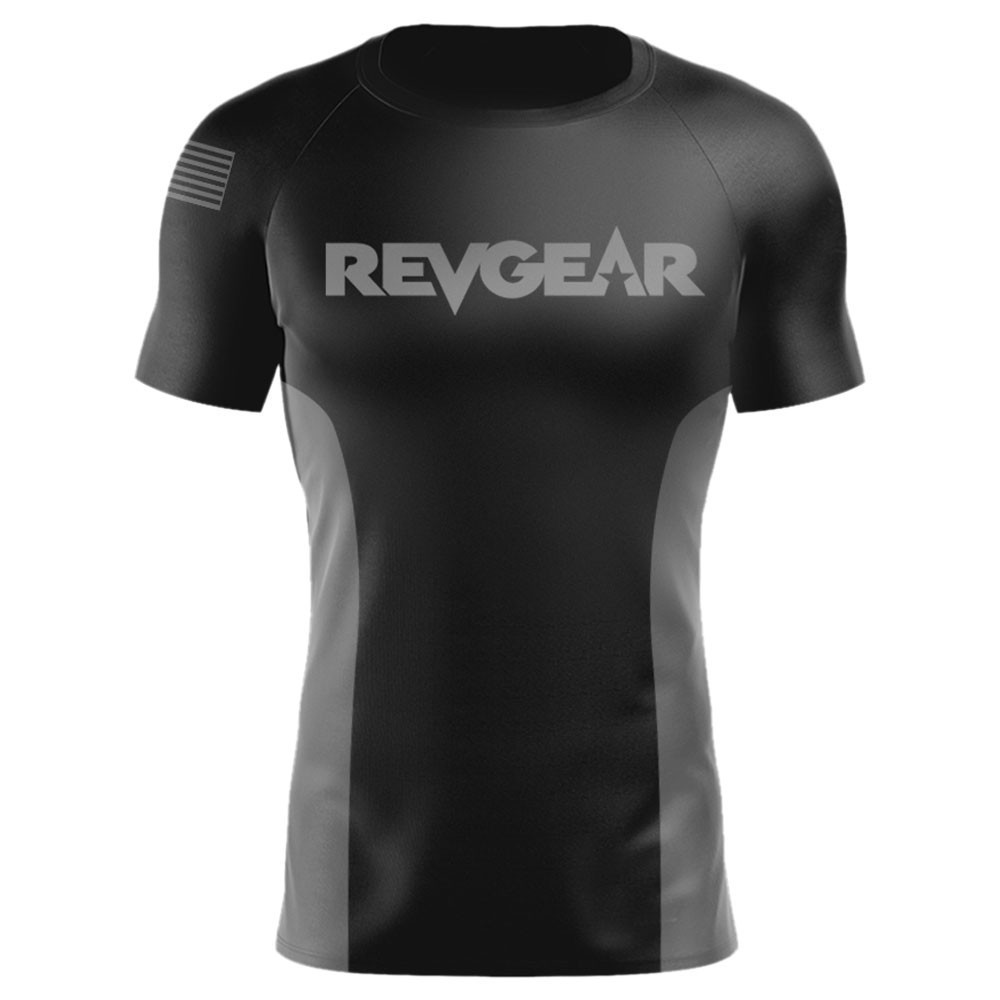 Image of BIONIC  Compression Shirt - Short Sleeve - Black with Gray