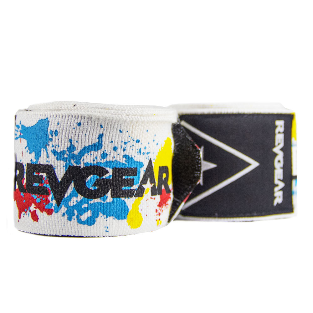 Image of Revgear Pro Series  Elastic Hand Wraps | Splatt White |  2"x 180"
