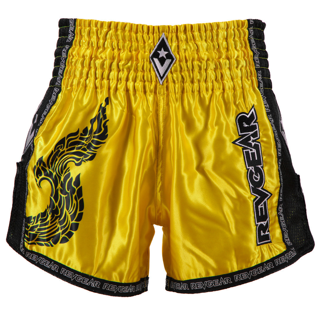 Image of Legends Thai Shorts - Naga - Yellow/Black
