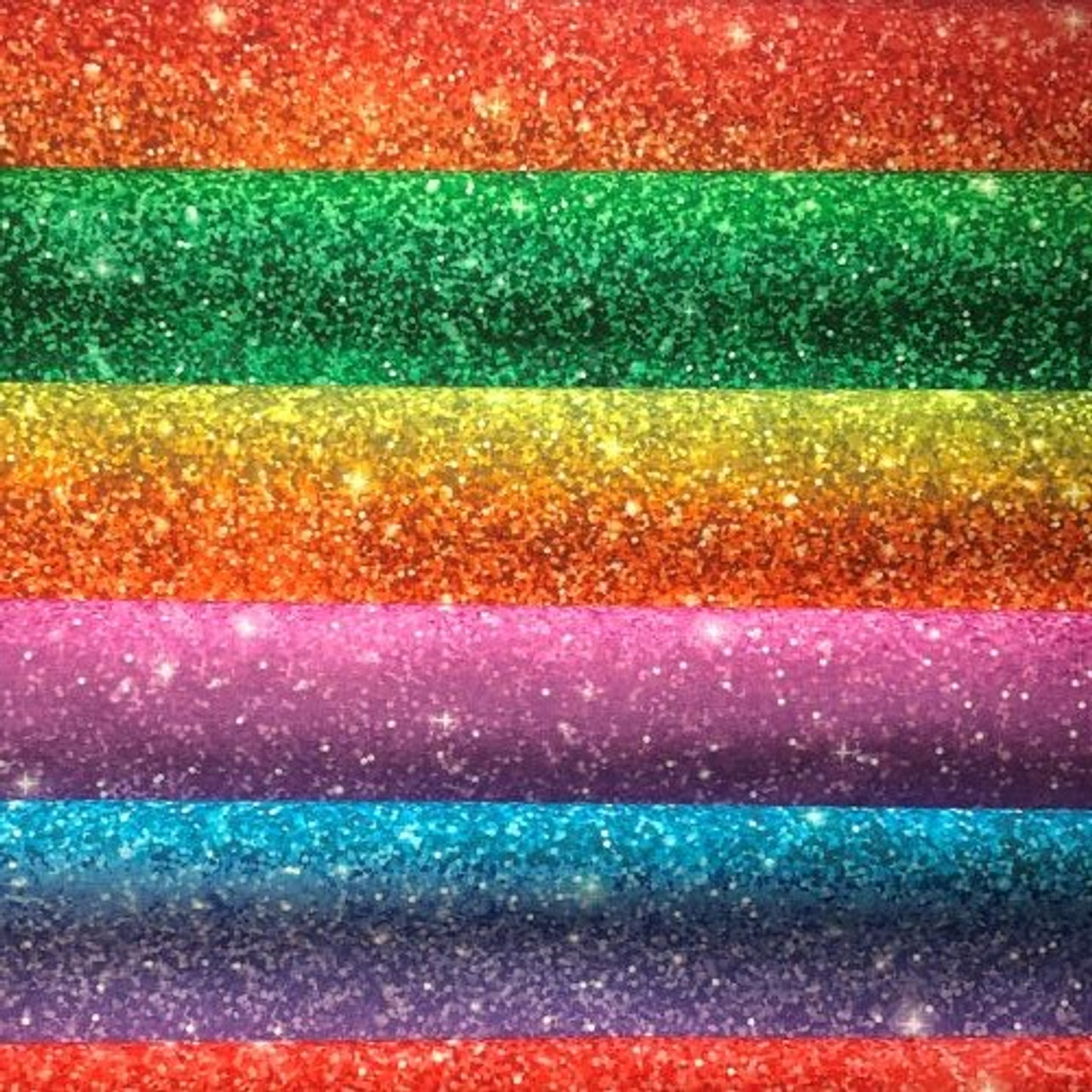 Rainbow glitter stripe fabric