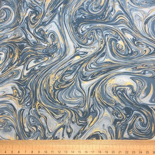 Michael Miller Metallic Marble Dusk - 100% cotton fabric - Scale