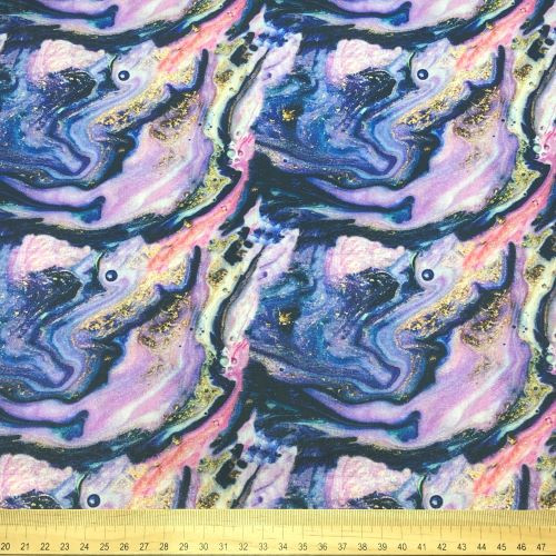 Marbled effect digital print  - 100% cotton fabric extra wide - Scale