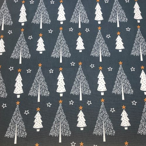 Craft Cotton Company Christmas Trees - 100% cotton fabric - Close Up