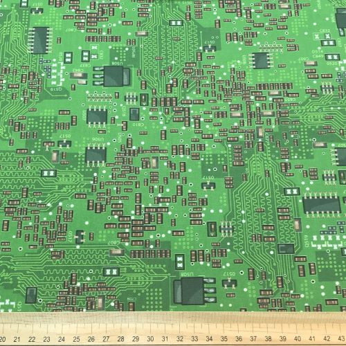 Robert Kaufman Science Fair 3 Circuit Boards - 100% cotton fabric - Scale