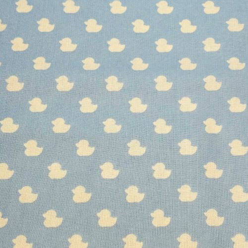 Craft Cotton Company Ducks on Blue - 100% cotton fabric - Close Up