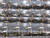 Rose and Hubble - Foxes with balloons flying to the moon on grey- 100% cotton poplin fabric - Close up