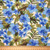 Rose and Hubble Tropical Blue Hibiscus/ Florals - 100% Cotton Poplin - Scale