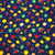 Rose and Hubble Fruit on Navy - 100% Cotton Poplin - Close Up