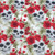 Rose and Hubble Skulls and Florals on Ivory - 100% Cotton Poplin - Close Up