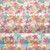 Layered multicolour stars digital print  - 100% cotton fabric extra wide - Draped