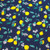 Rose and Hubble - 100% Cotton Poplin -  Lemons on Navy Scale 