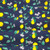 Rose and Hubble - 100% Cotton Poplin -  Lemons on Navy Draped