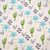 Cactus, Leaf and Palm Print - 100% cotton fabric - Close Up