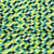 Blue, Green, White and Yellow Scales - 100% cotton fabric - Draped