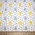 Yellow and Grey Miffy Faces on White - 100% cotton fabric - Scale 2