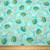 Dashwood Rivelin Valley - Frogs and flowers on turquoise - 100% cotton fabric - Scale