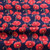 Rose and Hubble Poppies on Navy - 100% Cotton Poplin - Draped