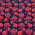 Rose and Hubble Poppies on Navy - 100% Cotton Poplin - Close Up