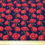 Rose and Hubble Poppies on Navy - 100% Cotton Poplin - Scale