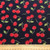 Rose and Hubble Scattered Cherries on Navy - 100% Cotton Poplin - Scale