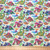 Multicolour dinosaurs on ecru digital print  - 100% cotton fabric extra wide - Scale