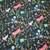 Dashwood Blossom Days - Animals on Charcoal- 100% cotton fabric - Close Up