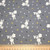 Miffy Shooting Stars on Grey - 100% cotton fabric - Scale