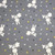 Miffy Shooting Stars on Grey - 100% cotton fabric - Close Up