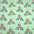 Meadow Birds on Branches on Green - 100% cotton fabric - Close Up