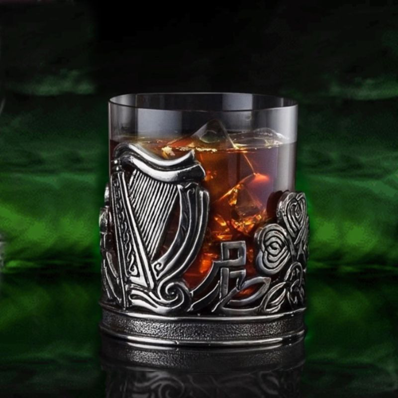 Harp and Shamrocks Irish Pewter Whiskey Glass | Keilys.com Harp and Shamrocks Irish Pewter Whiskey Glass | Keilys.com