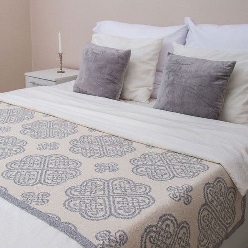 SAOL Bed End Celtic Spiral Pattern Grey Keilys.com