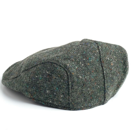Hanna Hats Irish Tweed Donegal Touring Cap Salt and Pepper Rear view  Keilys.com
