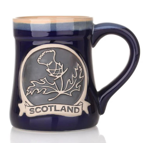 Scotland Thistle Stoneware Mug Blue Keilys.com