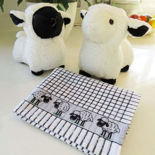 Poli-Dri Kitchen Tea Towel Sheep Folded On Keilys.com