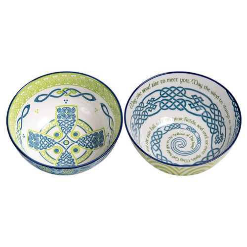 CL-Bowls(Setof2)9 Celtic Cross Bone China Bowl Set of 2 Keilys.com