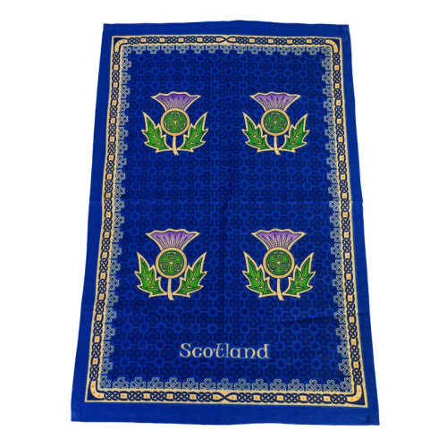 CL-88-496 Scottish Thistle Spiral Tea Towel Keilys.com
